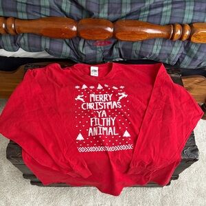 Merry Christmas Ya Filthy Animal Long-Sleeve T-Shirt